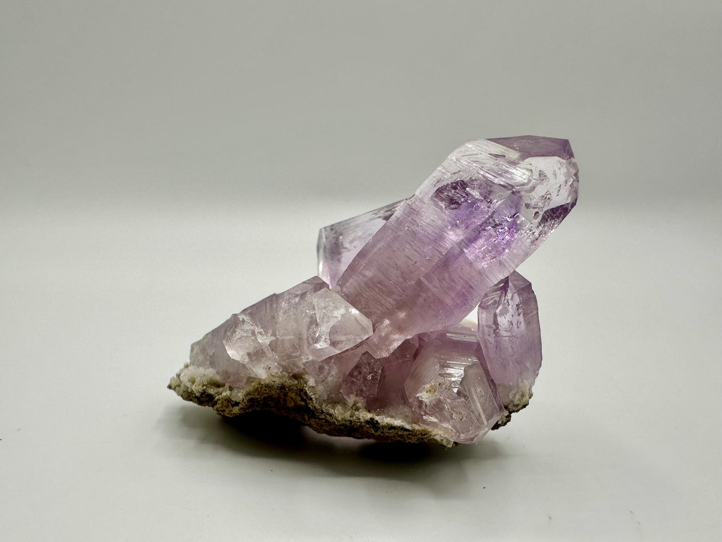 Vera Cruz Amethyst Crystal Cluster with Mobile Enhydro and Selenite