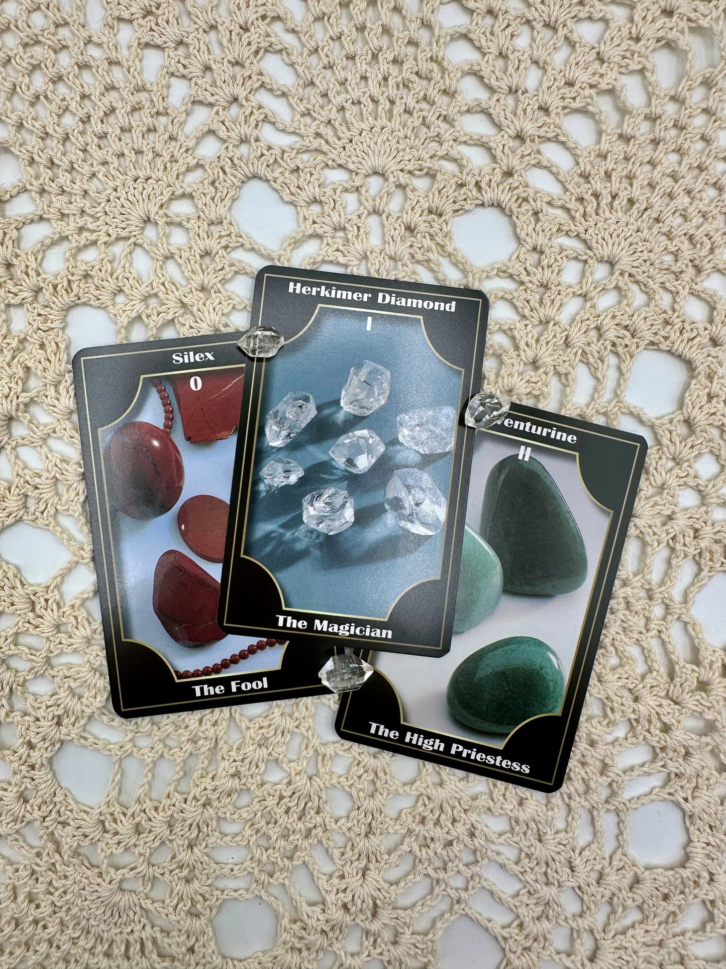 Tarot of Gemstones and Crystals, 78 Card Deck with Guide Booklet