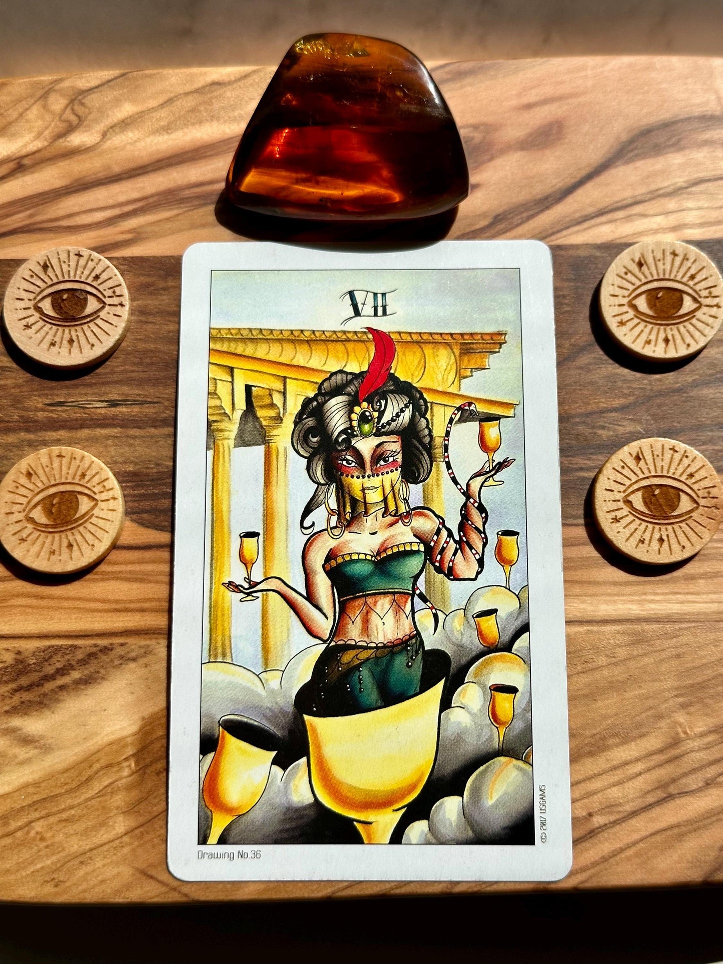 Eight Coins' Tattoo Tarot Deck, Guidebook with Bonus Rose Spread