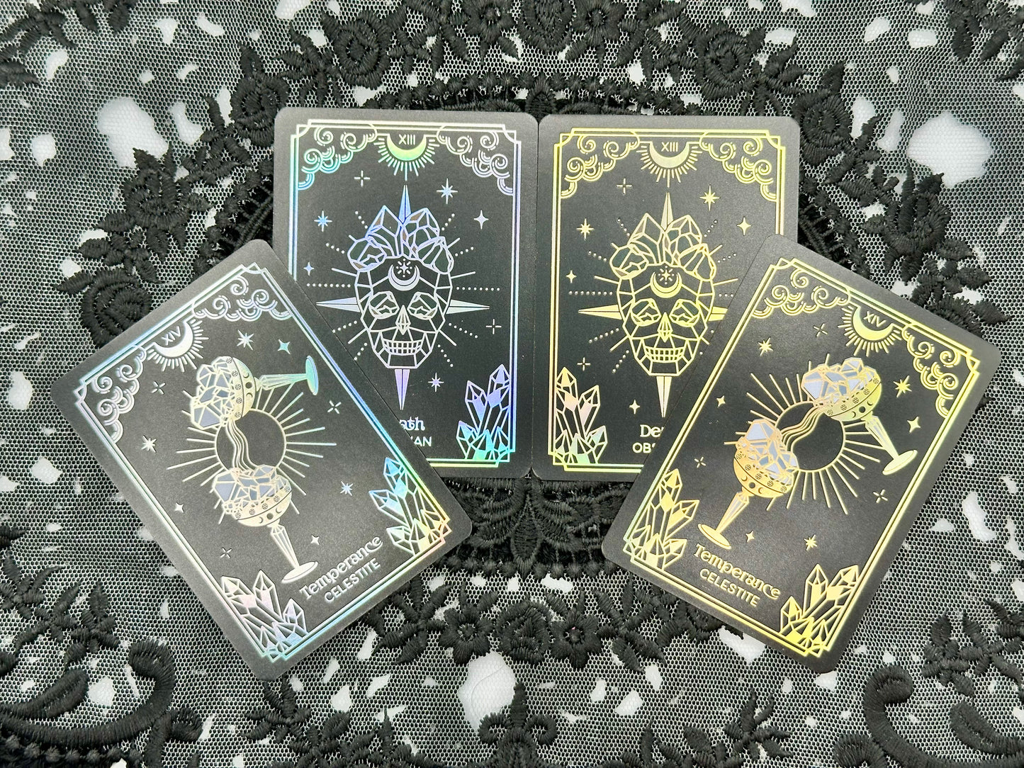 Mini CrystalStruck Tarot Deck and Guidebook: Silver or Gold Editions