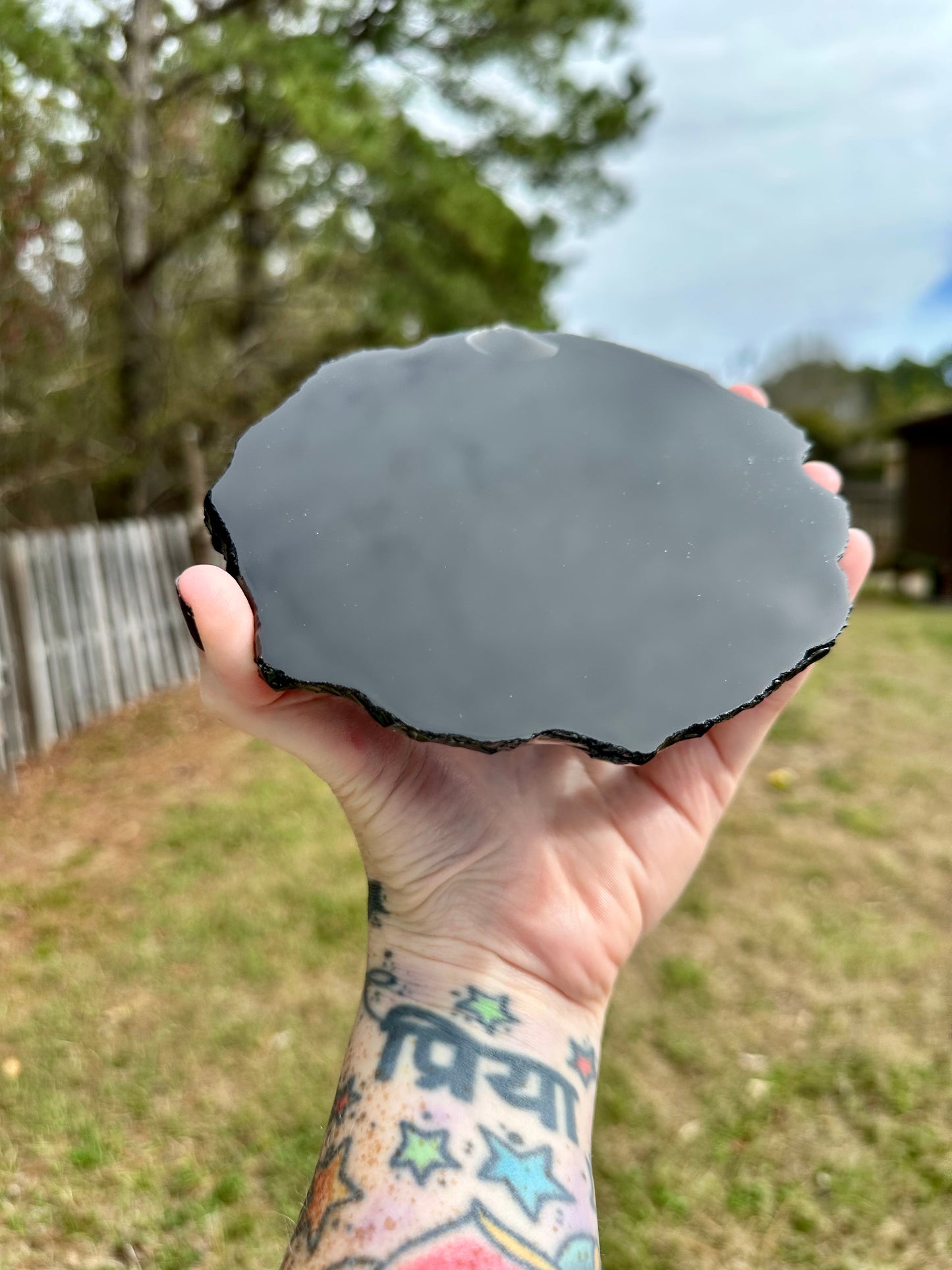 Polished Obsidian Slabs with Raw Edges For Scrying, Divination, Altars and More