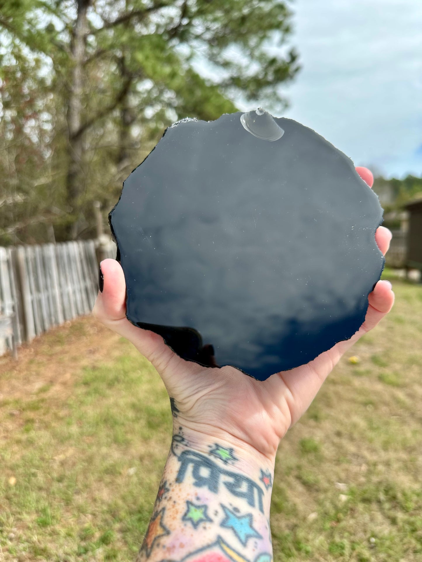Polished Obsidian Slabs with Raw Edges For Scrying, Divination, Altars and More