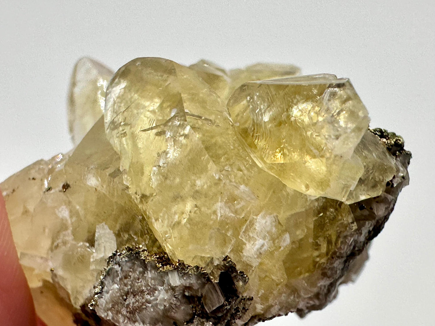 Sweetwater Calcite Cluster with Chalcopyrite