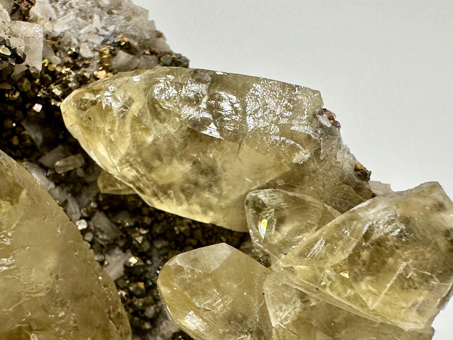 Sweetwater Calcite with Chalcopyrite on Matrix