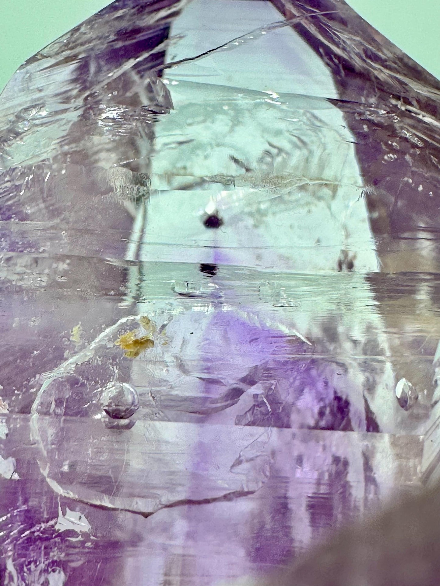 Vera Cruz Amethyst Crystal Cluster with Mobile Enhydro and Selenite