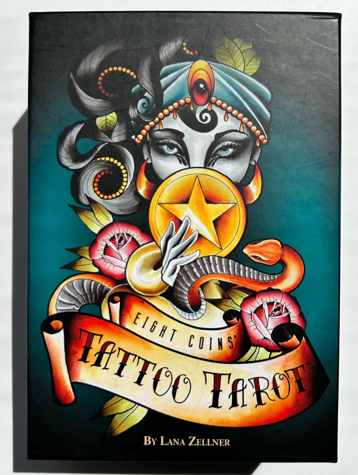 Eight Coins' Tattoo Tarot Deck, Guidebook with Bonus Rose Spread