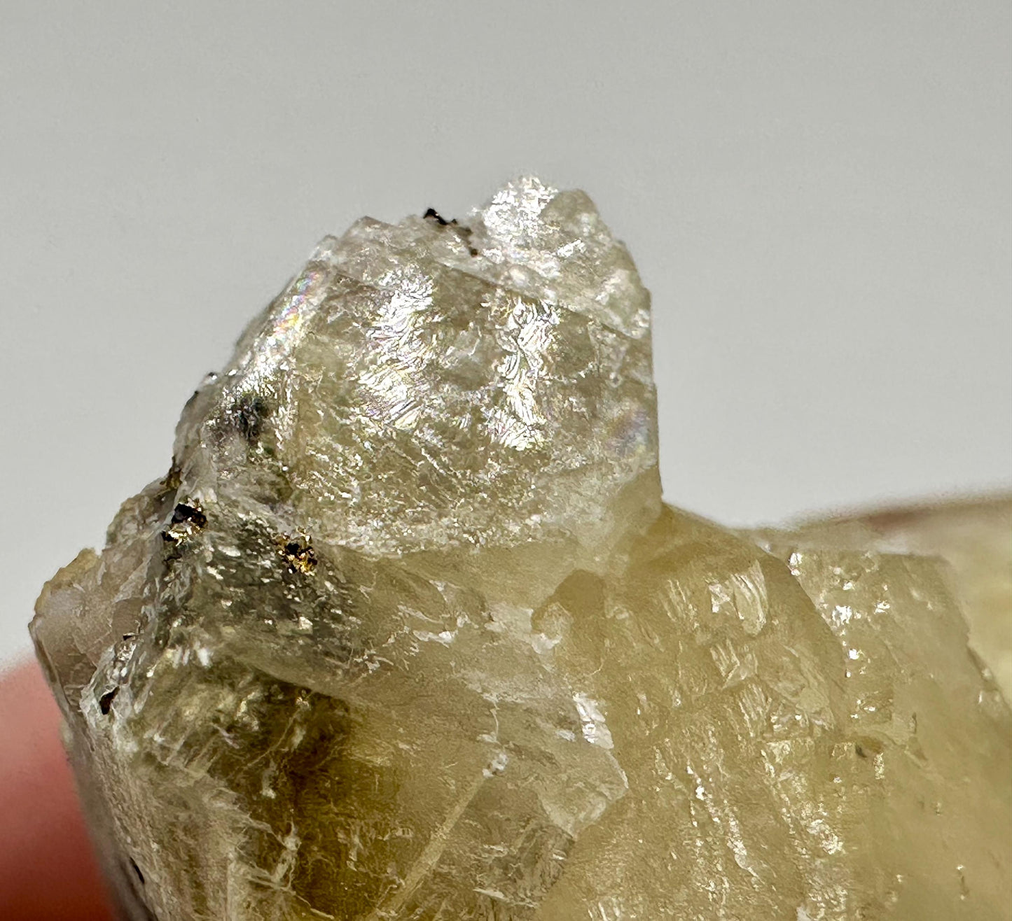 Sweetwater Yellow Calcite Cluster with Chalcopyrite