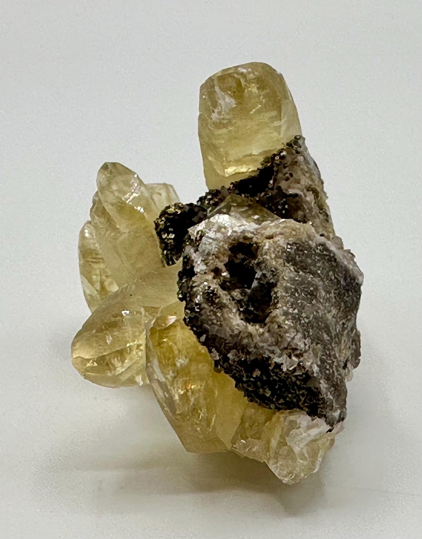 Sweetwater Calcite Cluster with Chalcopyrite