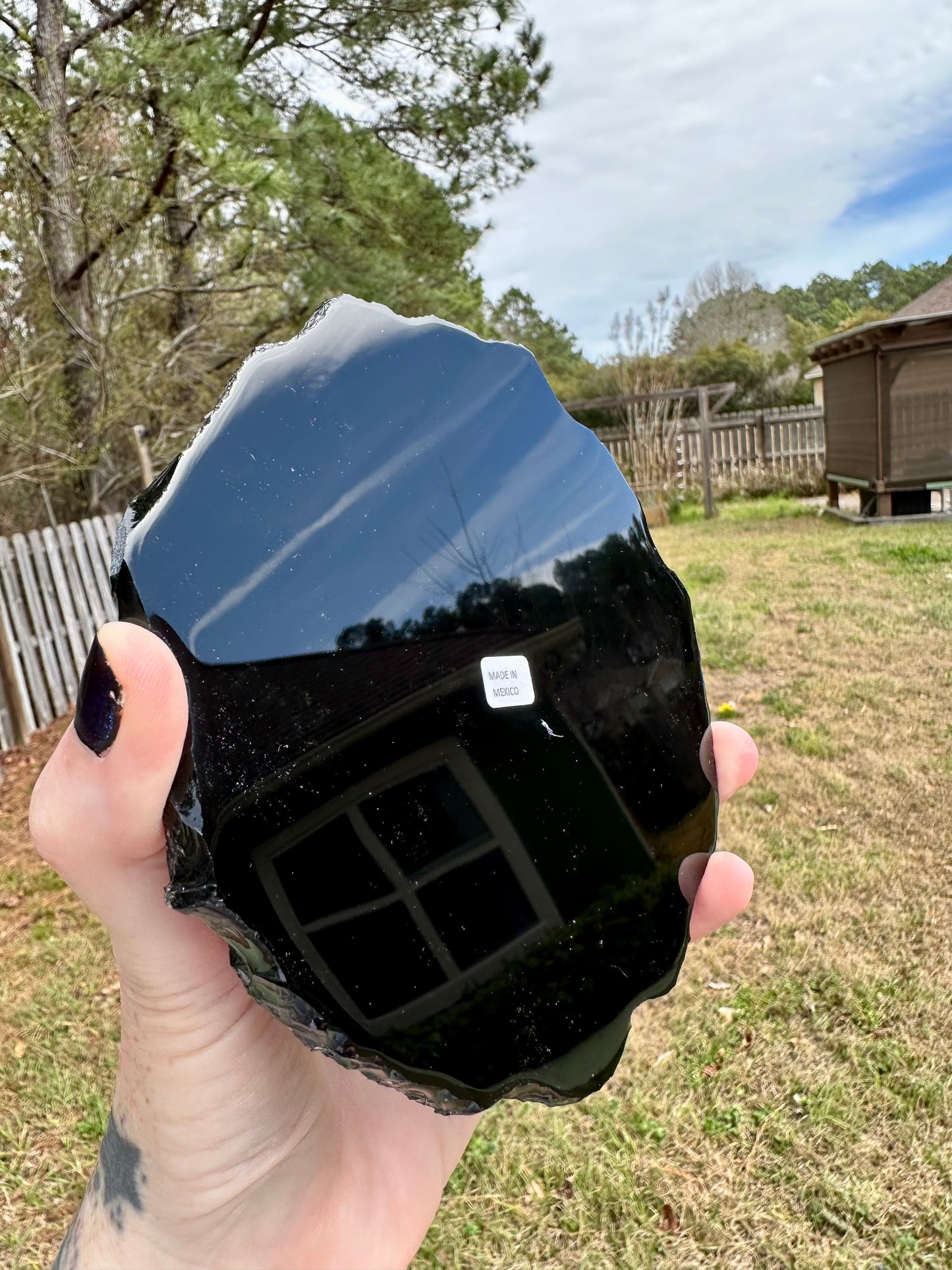 Polished Obsidian Slabs with Raw Edges For Scrying, Divination, Altars and More