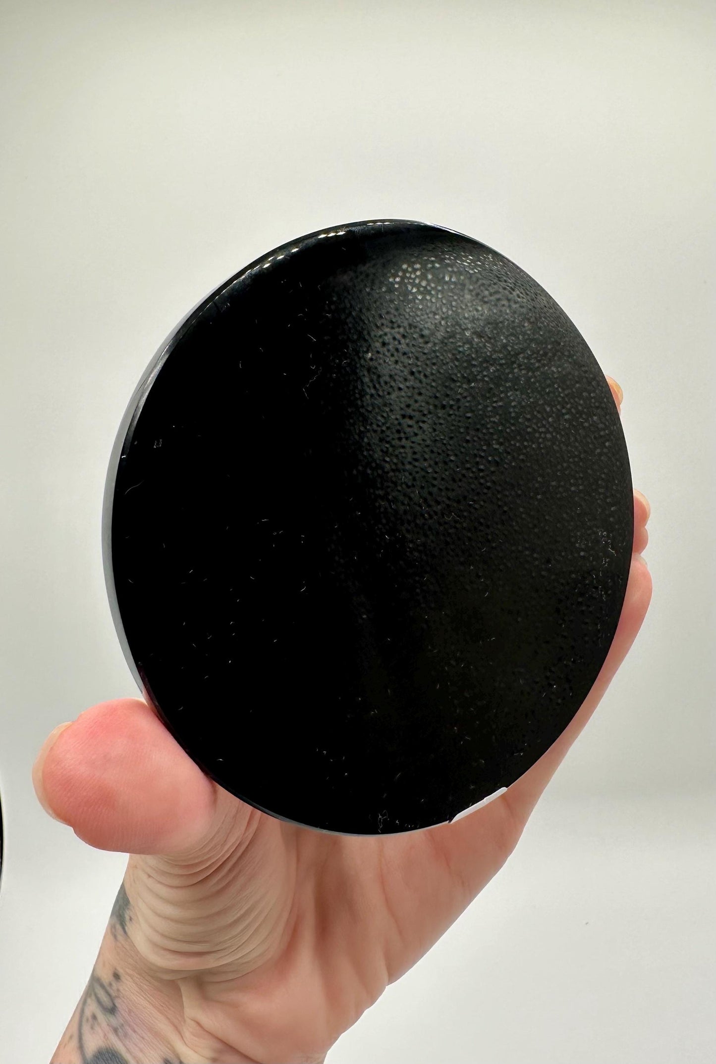Black Obsidian Mirror for Crystal Scrying, Crystal Charging Plate