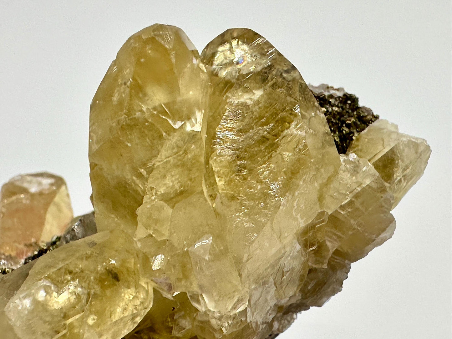 Sweetwater Calcite Cluster with Chalcopyrite