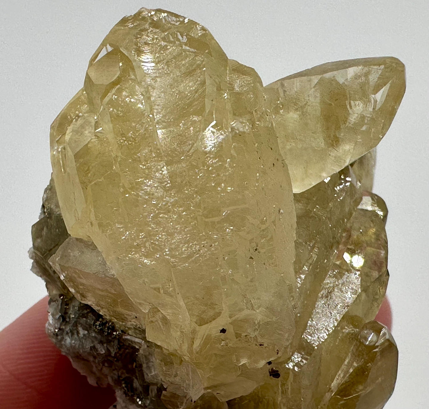 Sweetwater Calcite Cluster with Chalcopyrite