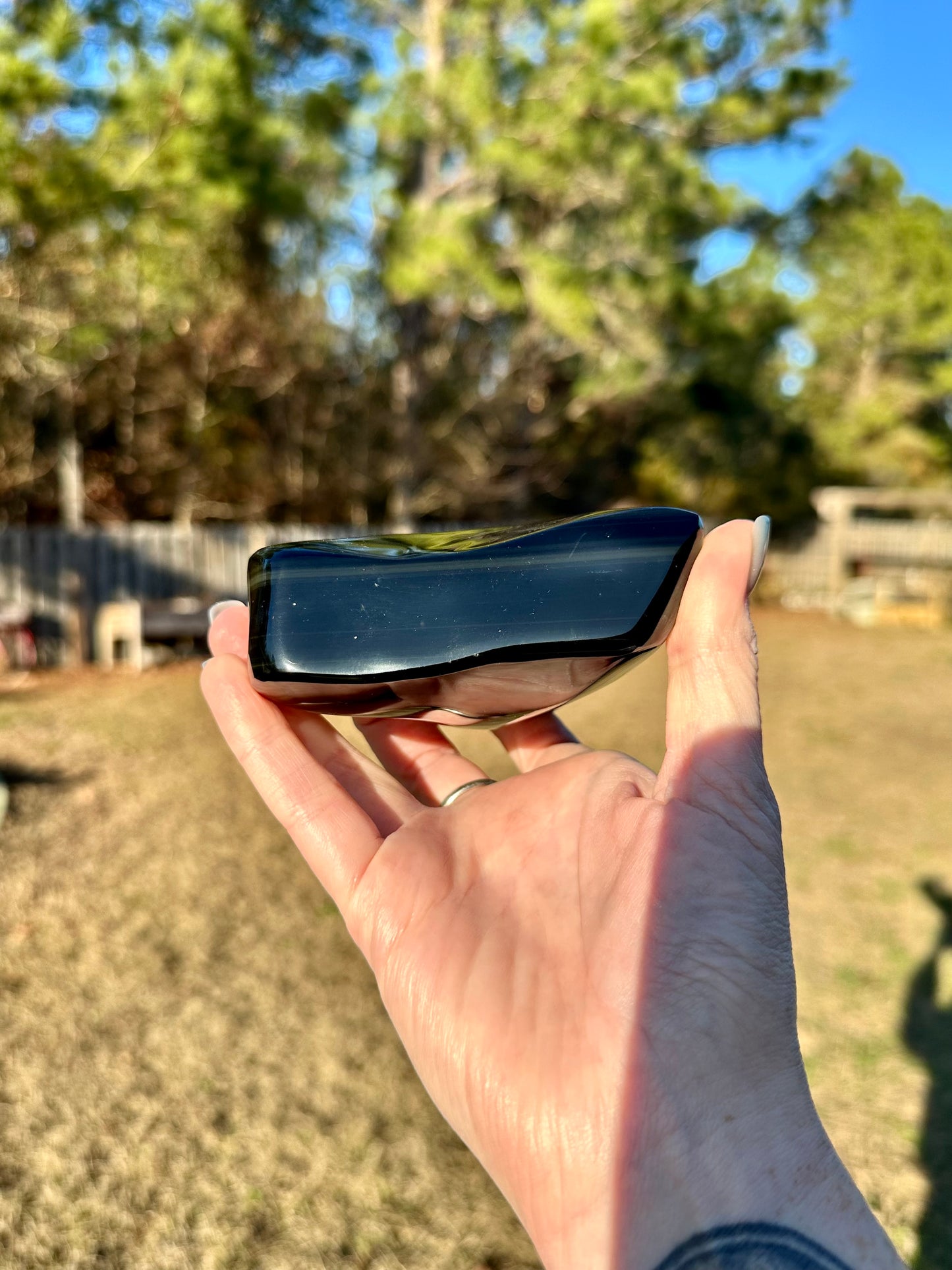 Rainbow Obsidian Double Sided Freeform High Quality