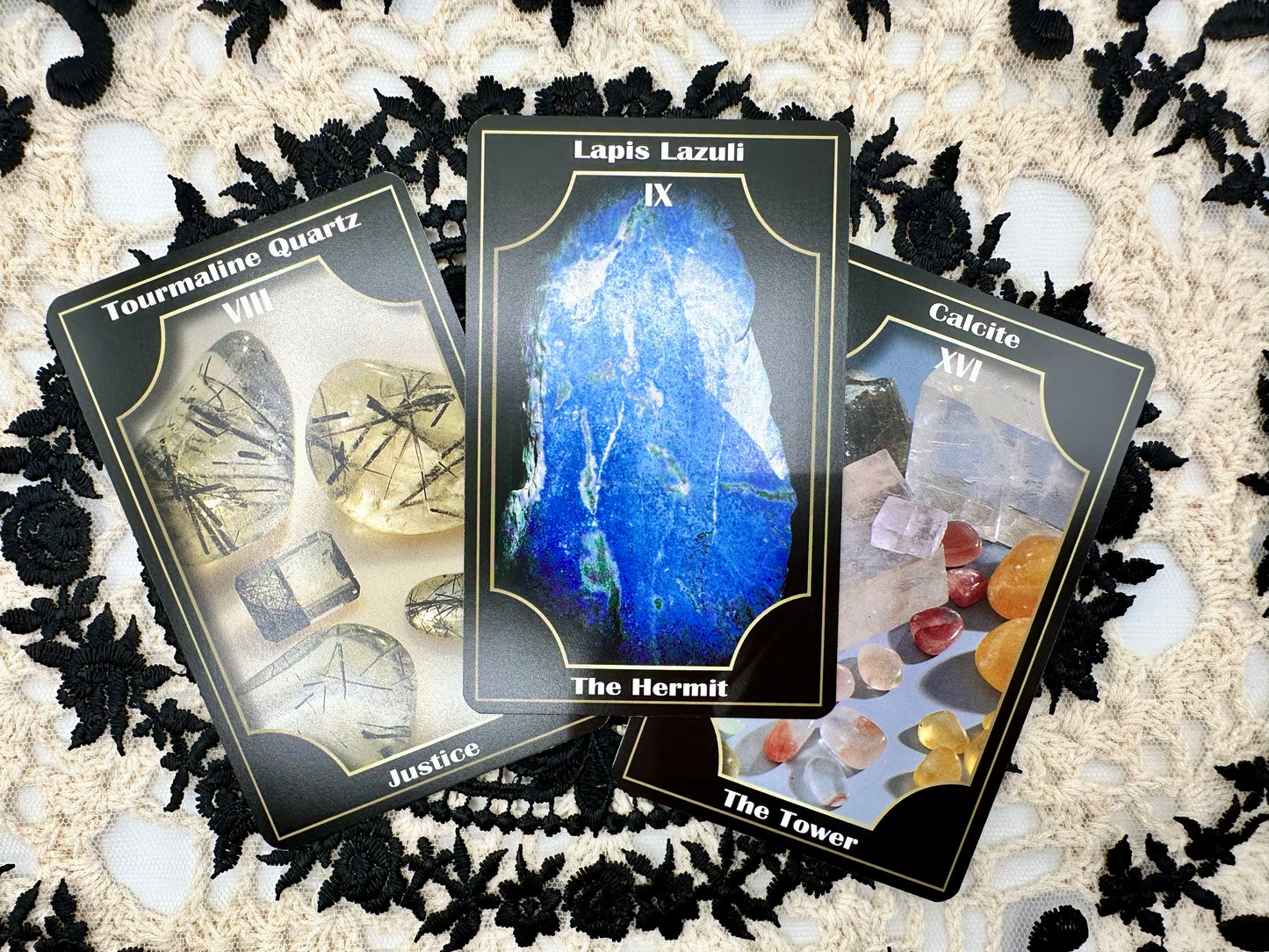 Tarot of Gemstones and Crystals, 78 Card Deck with Guide Booklet