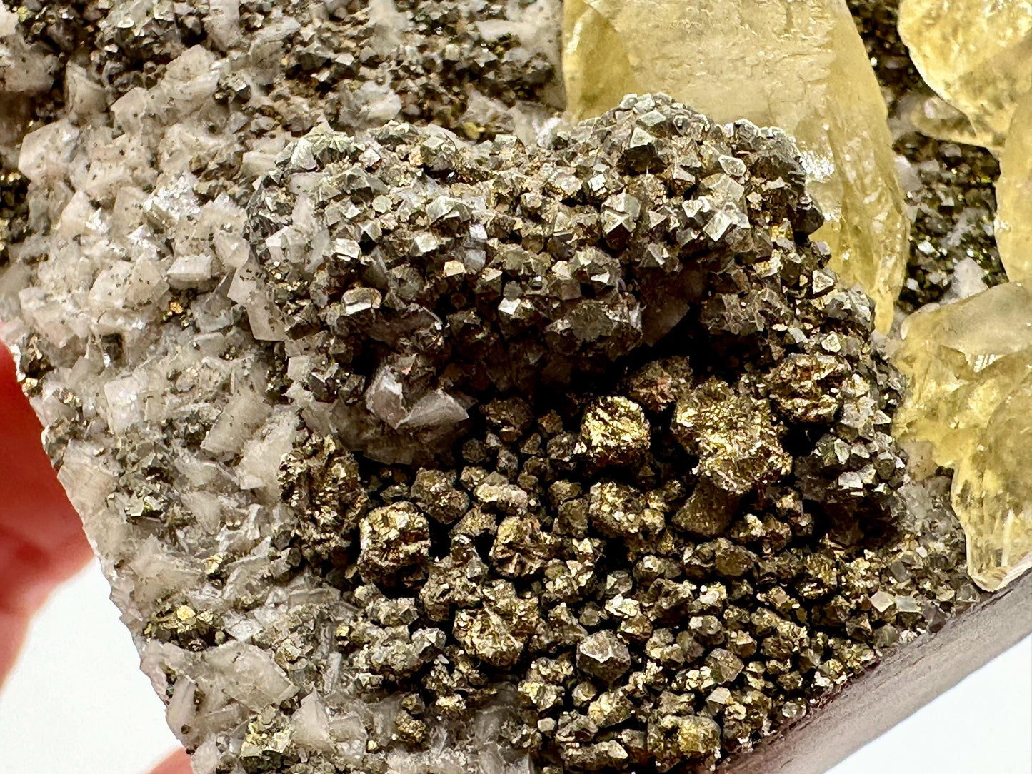 Sweetwater Calcite with Chalcopyrite on Matrix