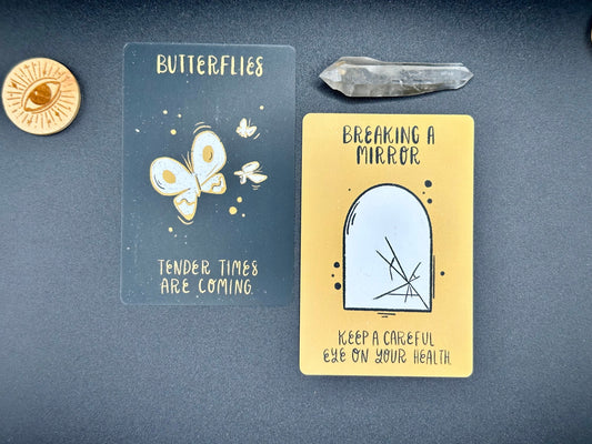 Mini Divi Omens Oracle Deck, Divination Tool by Holly Oddly, 30 Card Deck