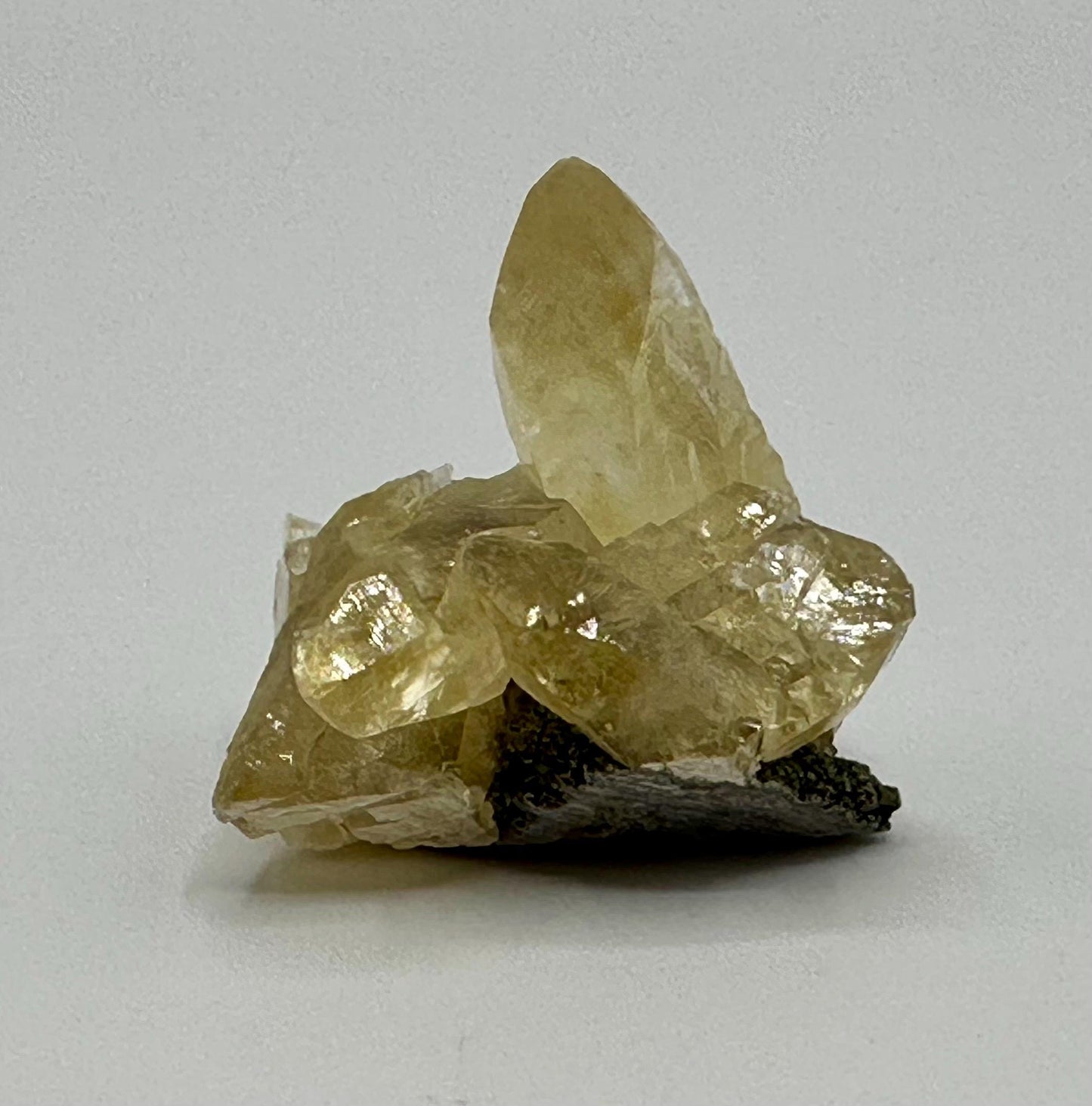 Sweetwater Yellow Calcite Cluster with Chalcopyrite