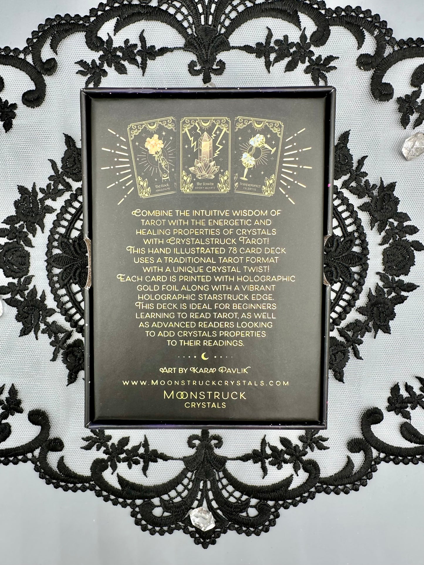 Crystalstruck Tarot Deck and Guidebooklet- Gold Edition