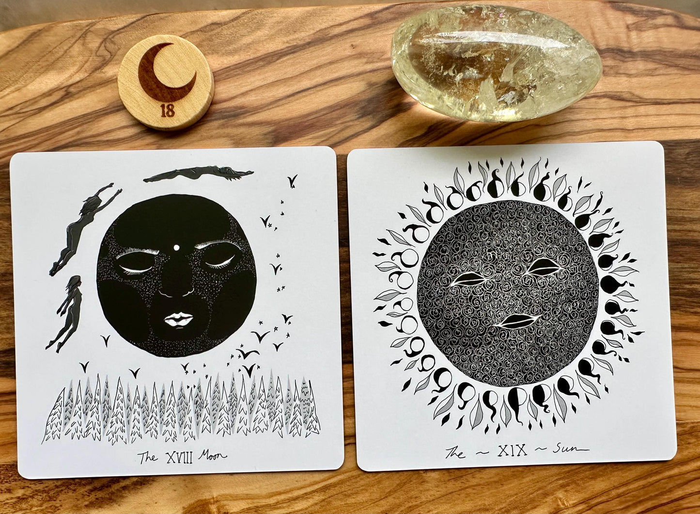 Dark Days Tarot Deck and Guidebook, 78 Tarot Card Deck, Square Tarot Cards