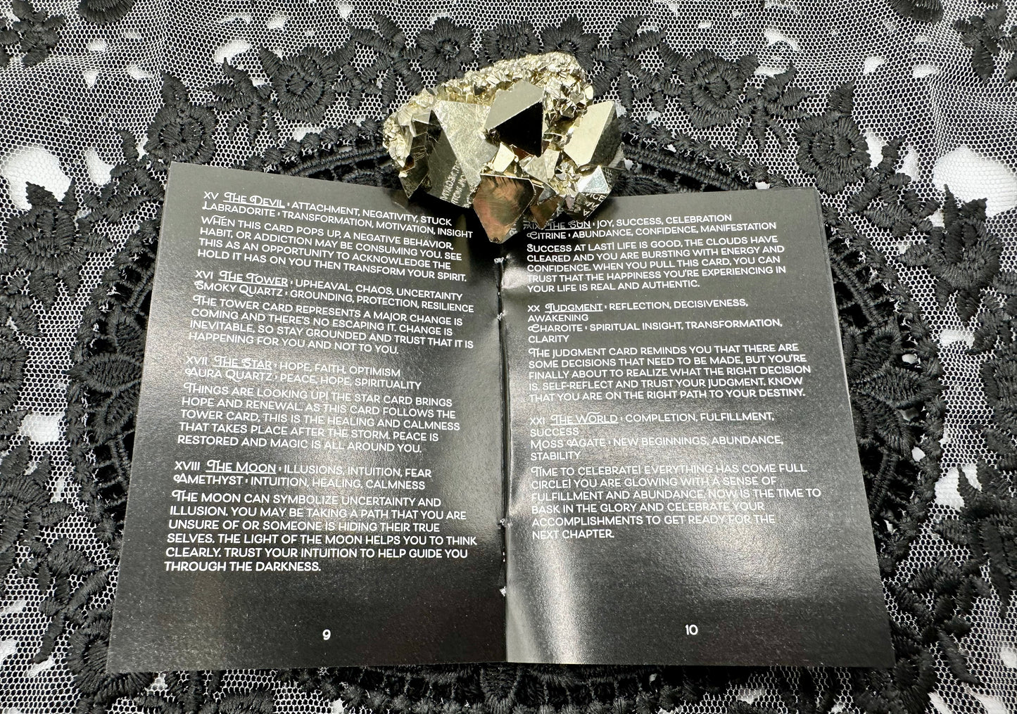 Mini CrystalStruck Tarot Deck and Guidebook: Silver or Gold Editions