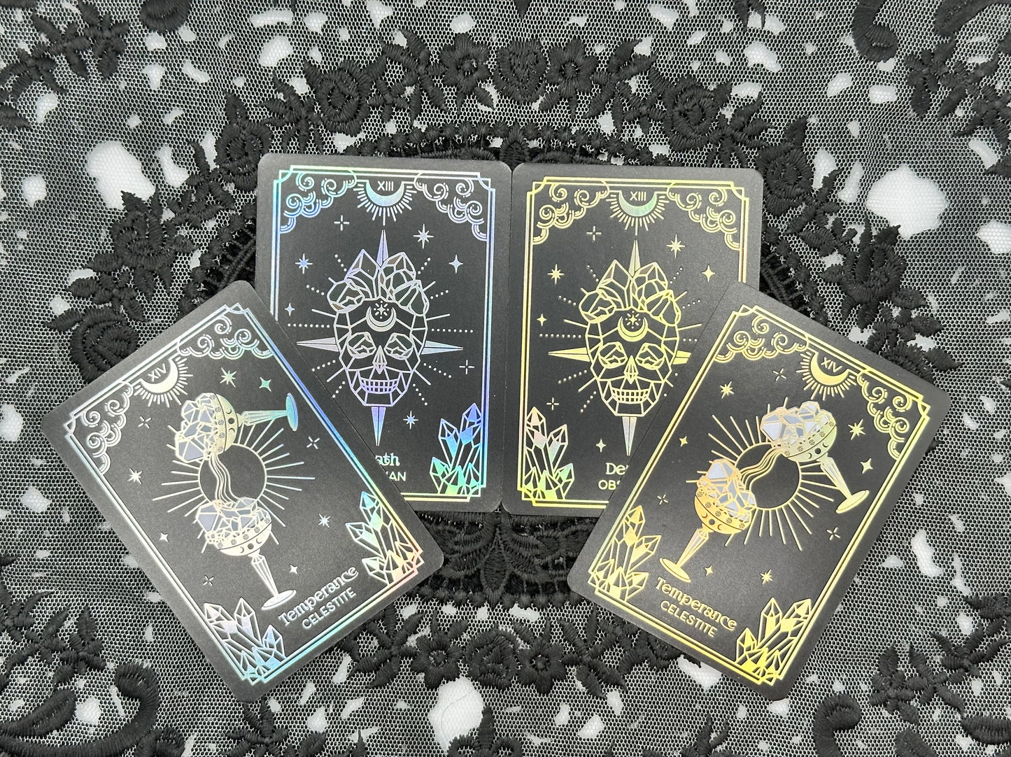 Mini CrystalStruck Tarot Deck and Guidebook: Silver or Gold Editions