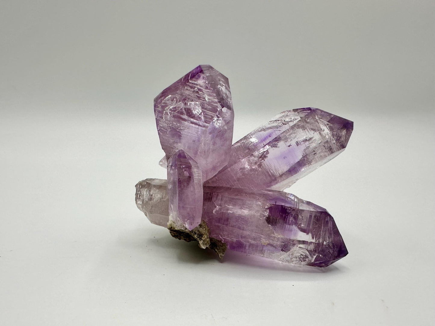 Vera Cruz Amethyst Crystal Cluster with Mobile Enhydro and Selenite