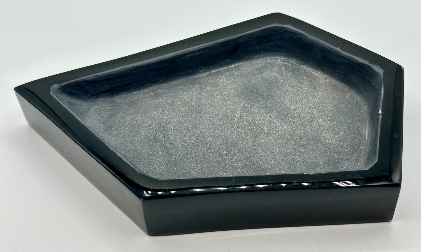 Polished Obsidian Crystal Jewelry and Trinket Dish