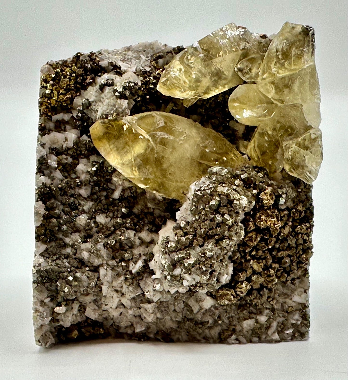 Sweetwater Calcite with Chalcopyrite on Matrix