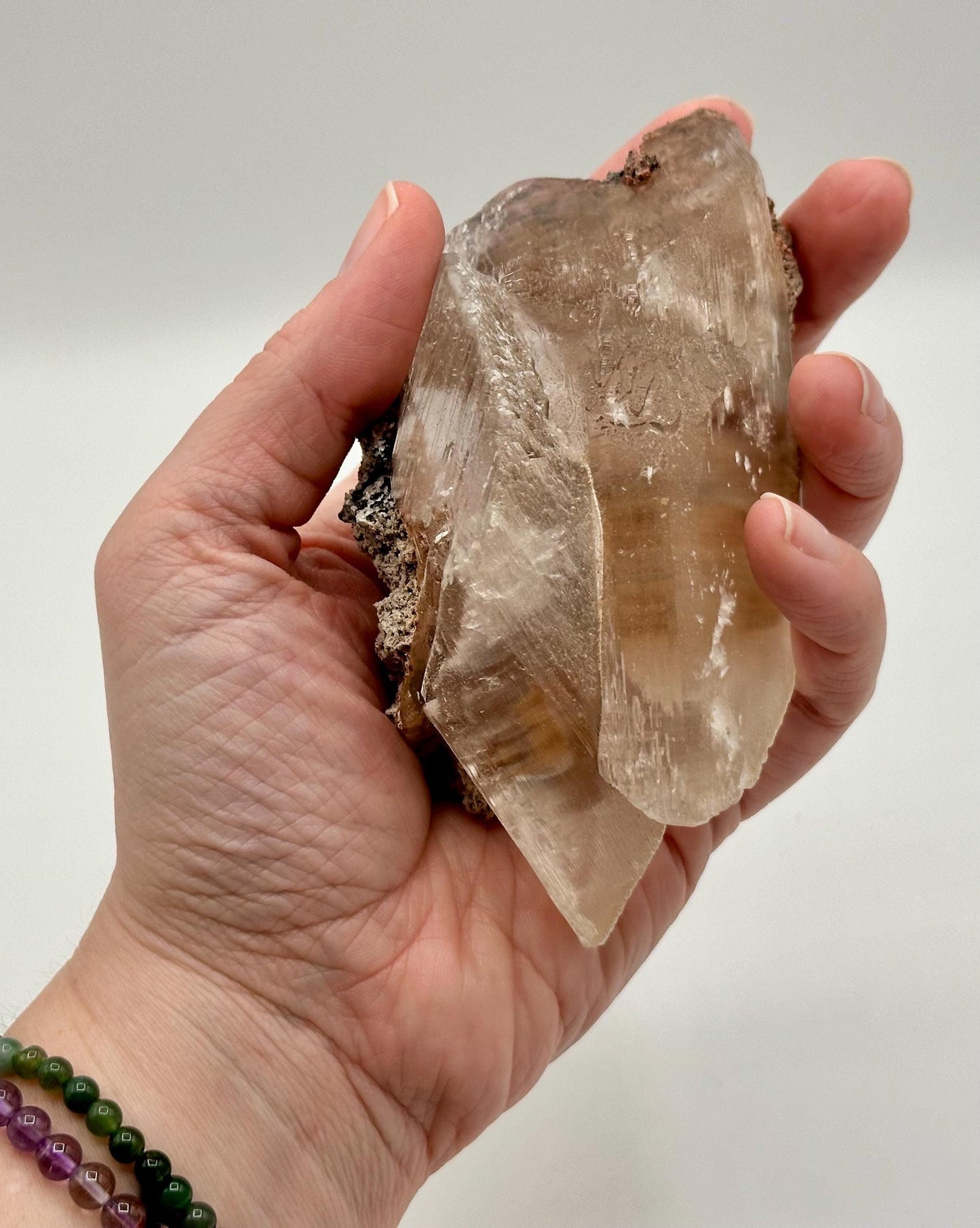 Naica Selenite Crystal with Moving Enhydro, Gypsum Selenite with Mobile Enhydro