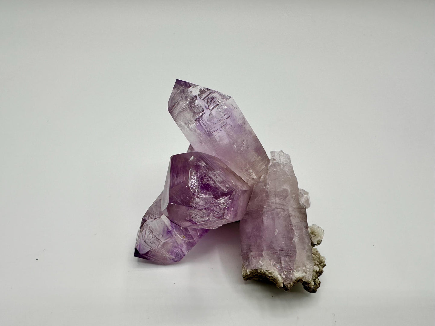 Vera Cruz Amethyst Crystal Cluster with Mobile Enhydro and Selenite