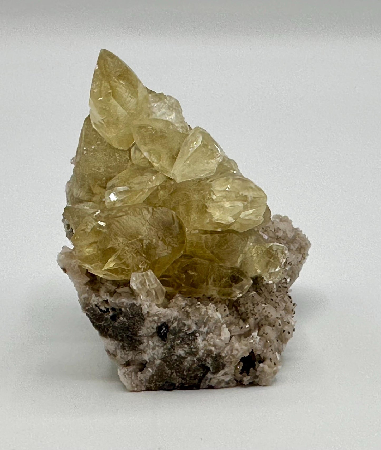 Sweetwater Calcite Cluster with Chalcopyrite Self Standing