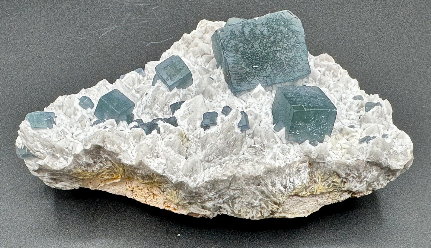 Fluorite with Quartz, Inner Mongolian Chinese Blue Green Fluorite