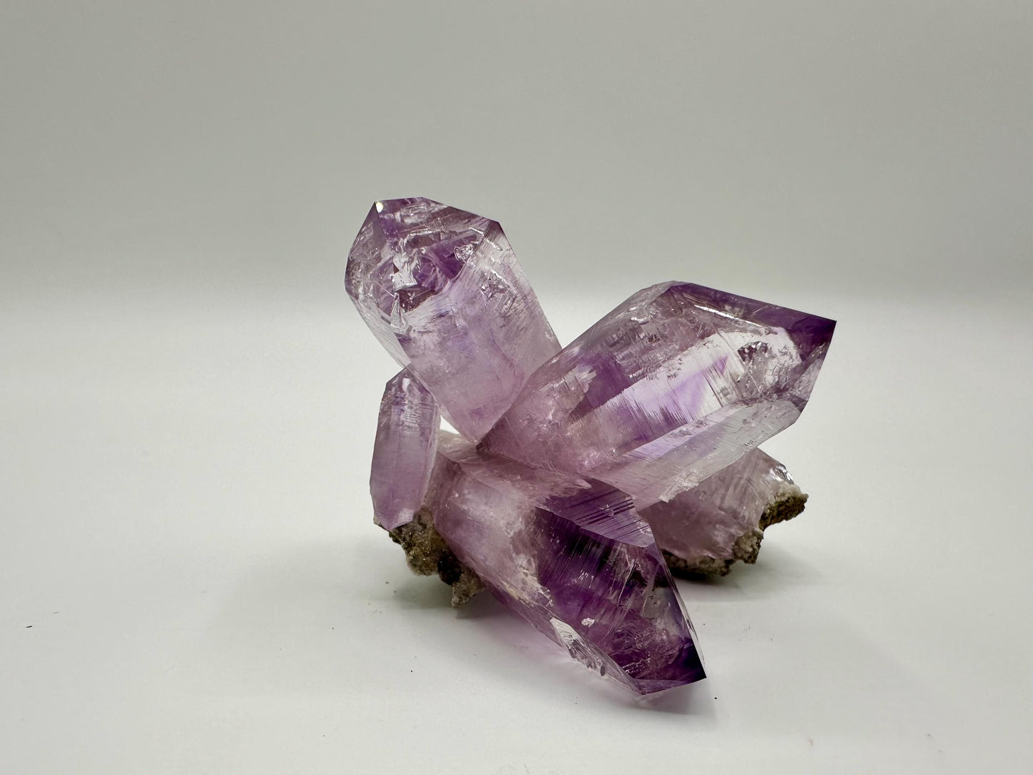 Vera Cruz Amethyst Crystal Cluster with Mobile Enhydro and Selenite