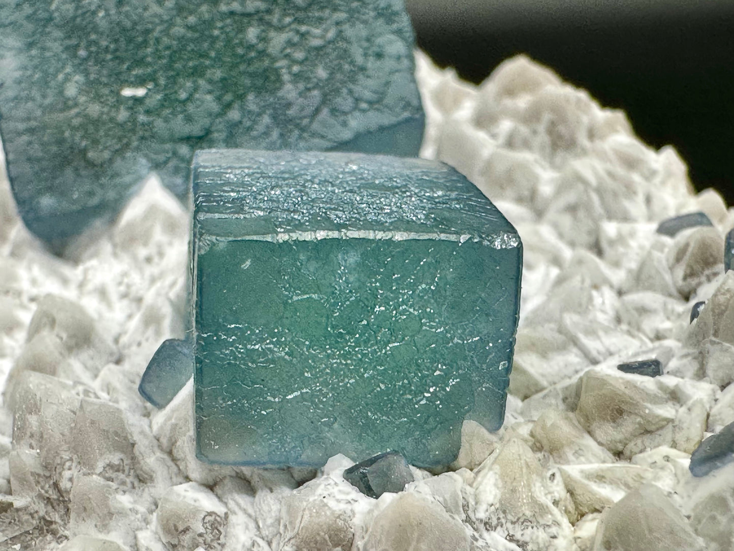Fluorite with Quartz, Inner Mongolian Chinese Blue Green Fluorite