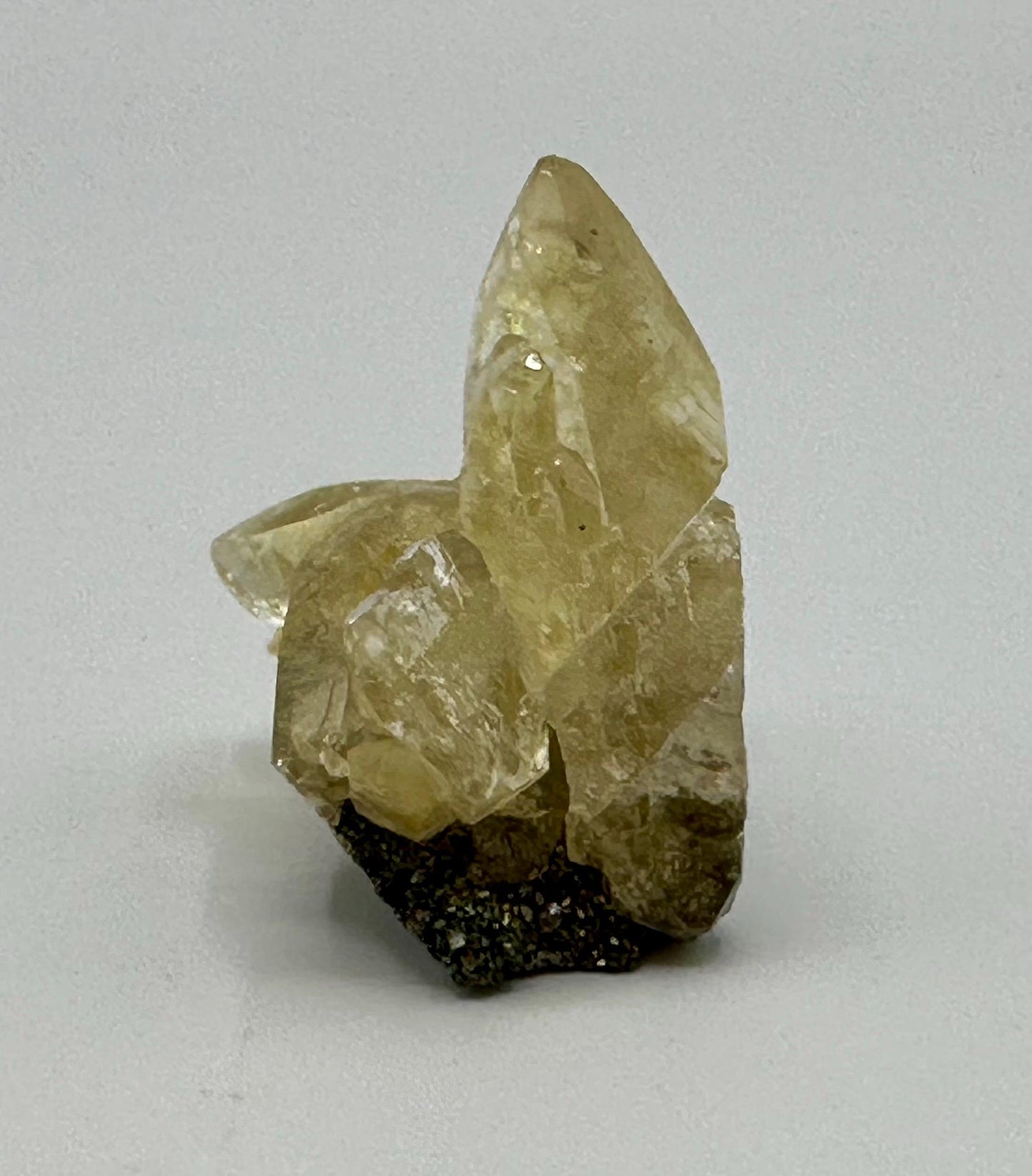 Sweetwater Yellow Calcite Cluster with Chalcopyrite