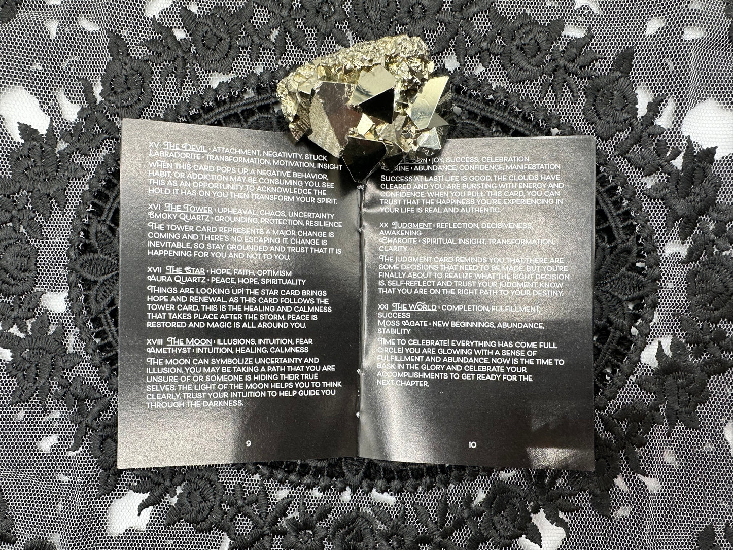 Mini CrystalStruck Tarot Deck and Guidebook: Silver or Gold Editions