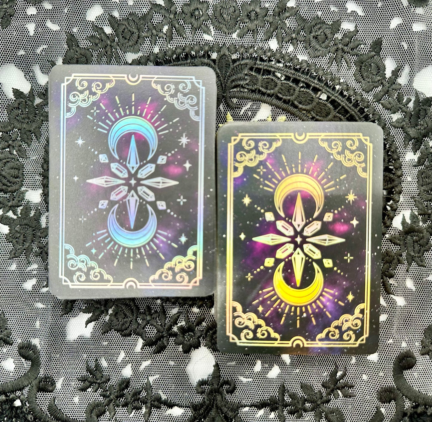 Mini CrystalStruck Tarot Deck and Guidebook: Silver or Gold Editions