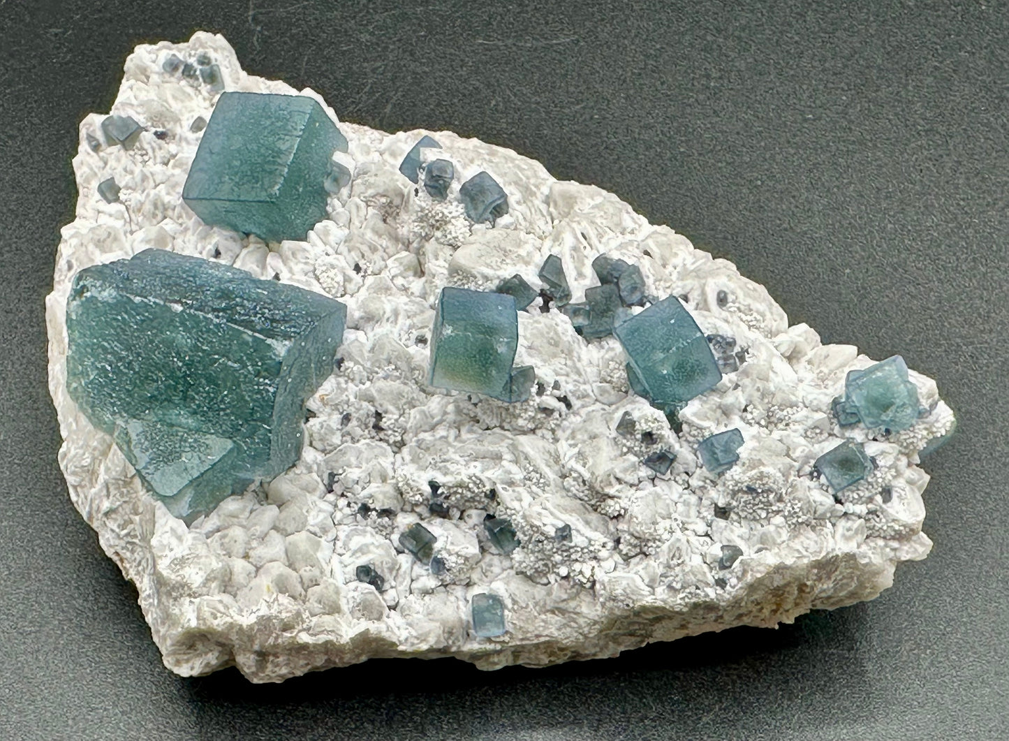 Fluorite with Quartz, Inner Mongolian Chinese Blue Green Fluorite