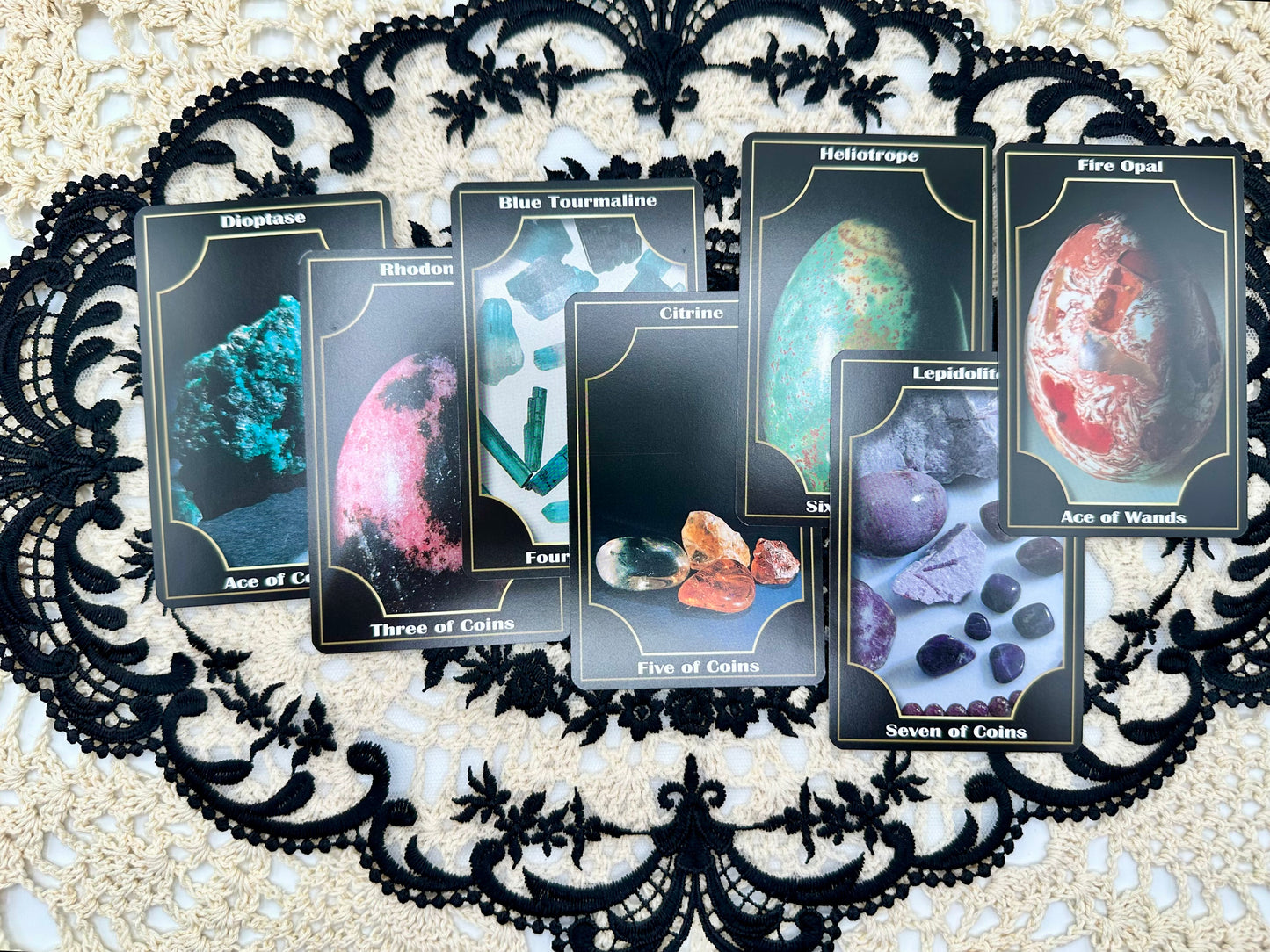Tarot of Gemstones and Crystals, 78 Card Deck with Guide Booklet