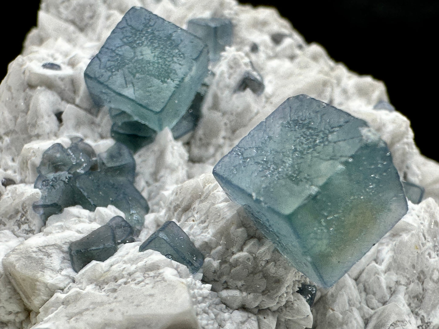 Fluorite with Quartz, Inner Mongolian Chinese Blue Green Fluorite