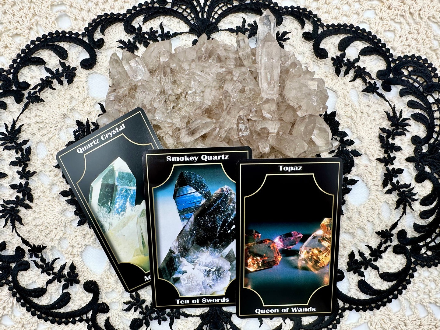 Tarot of Gemstones and Crystals, 78 Card Deck with Guide Booklet