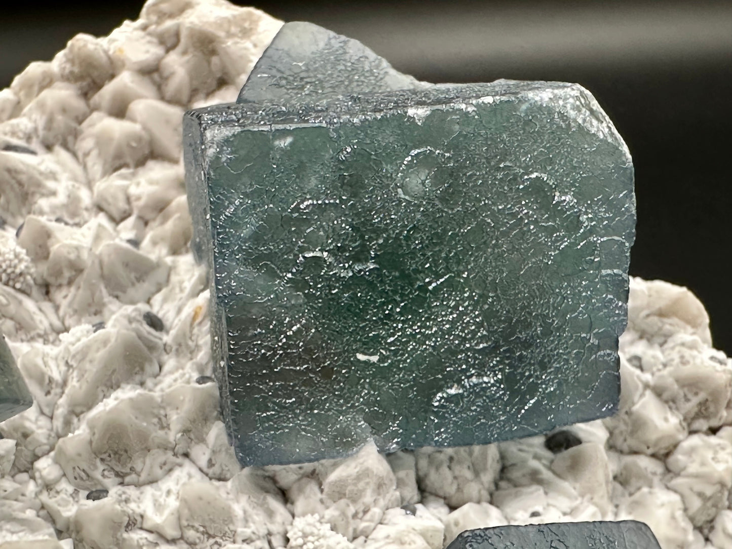 Fluorite with Quartz, Inner Mongolian Chinese Blue Green Fluorite