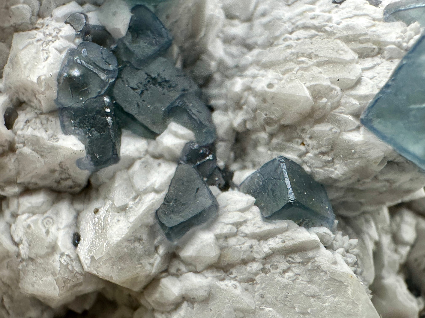 Fluorite with Quartz, Inner Mongolian Chinese Blue Green Fluorite