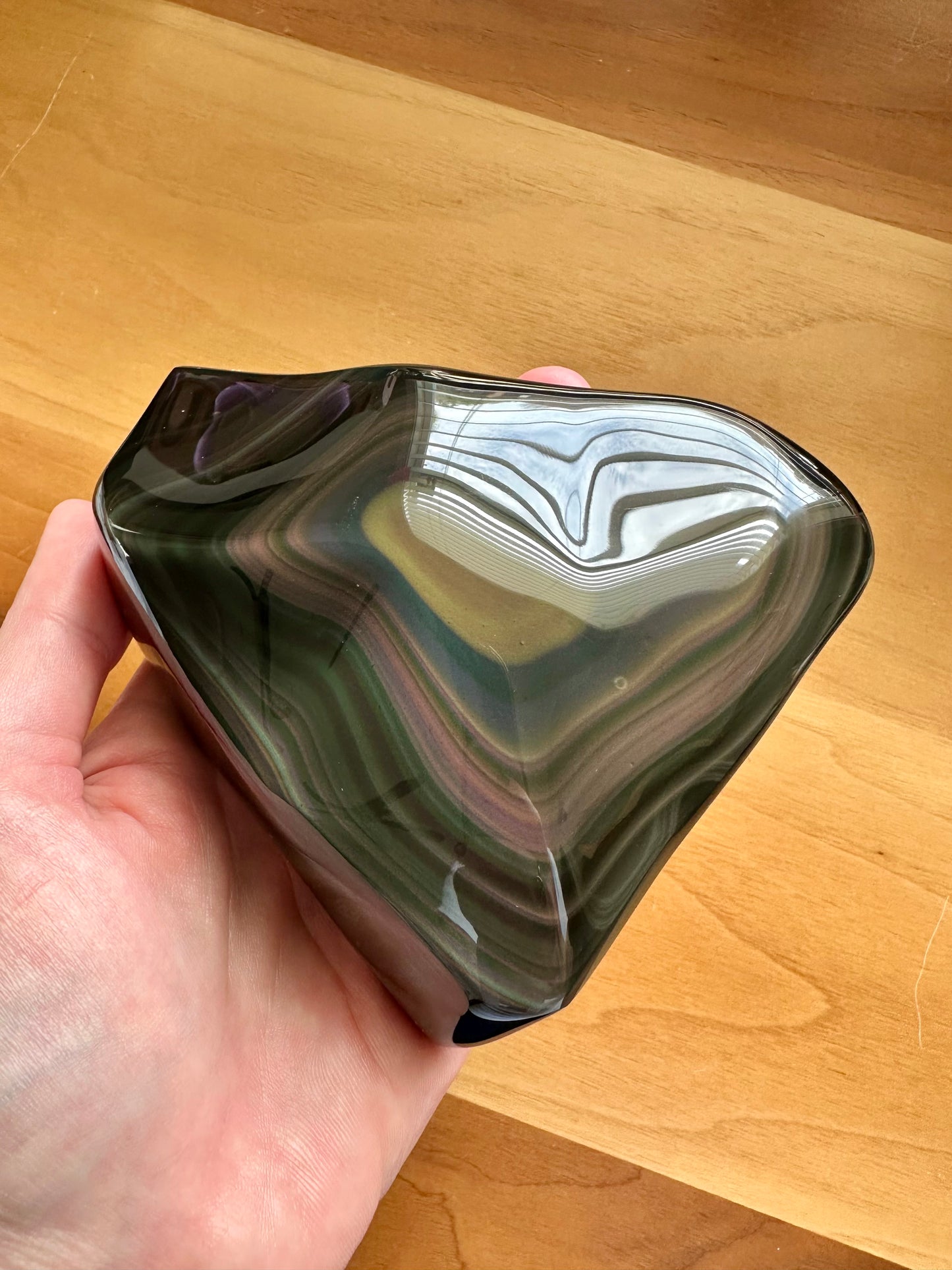 Rainbow Obsidian Double Sided Freeform High Quality