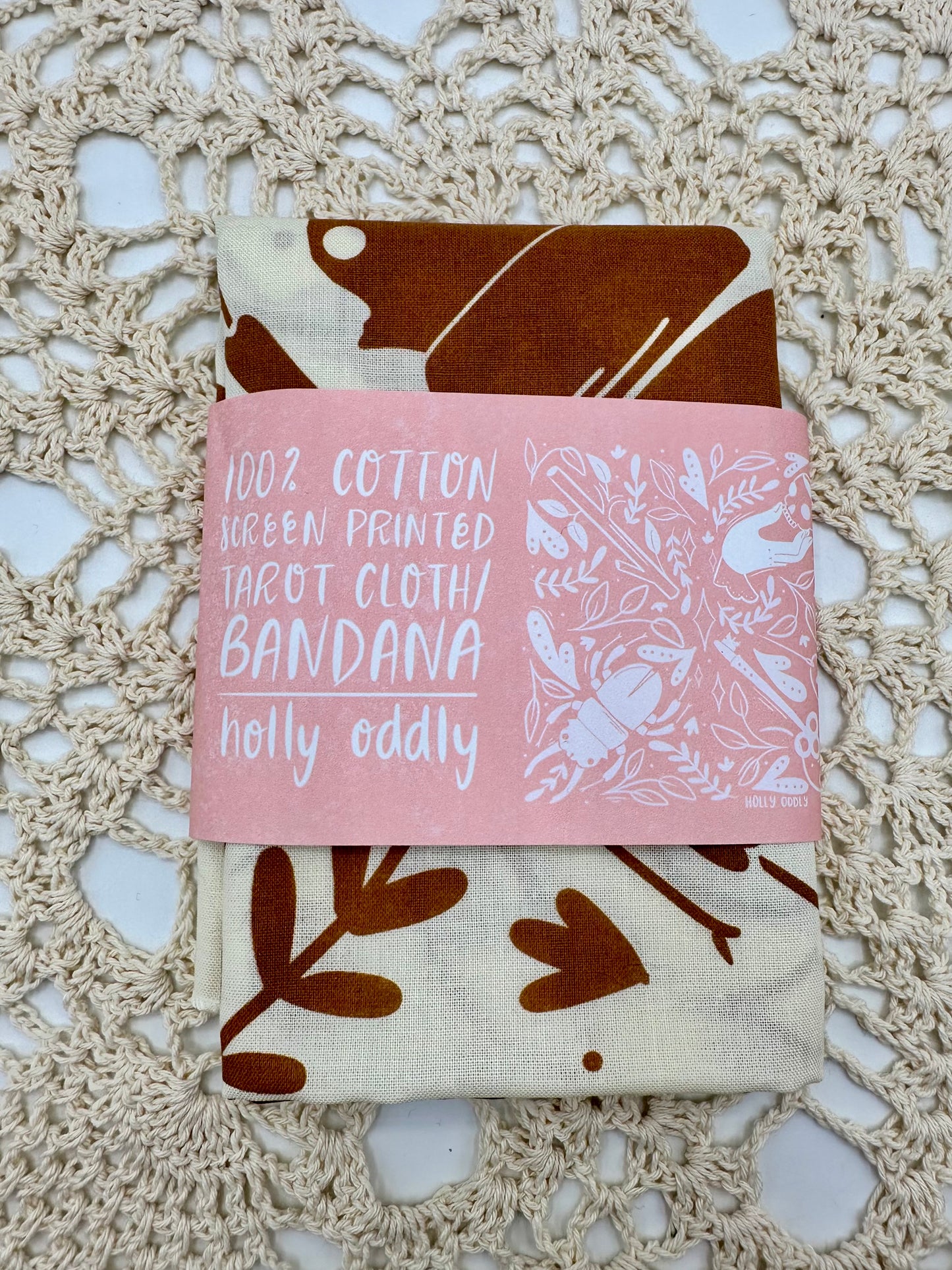 Tarot Cloth Cotton Bandana by artist Holly Oddly