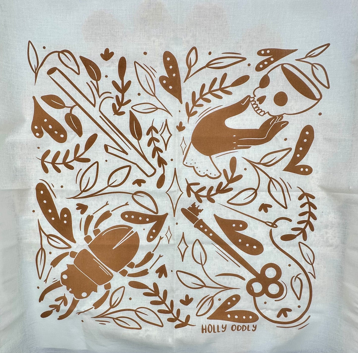 Tarot Cloth Cotton Bandana by artist Holly Oddly