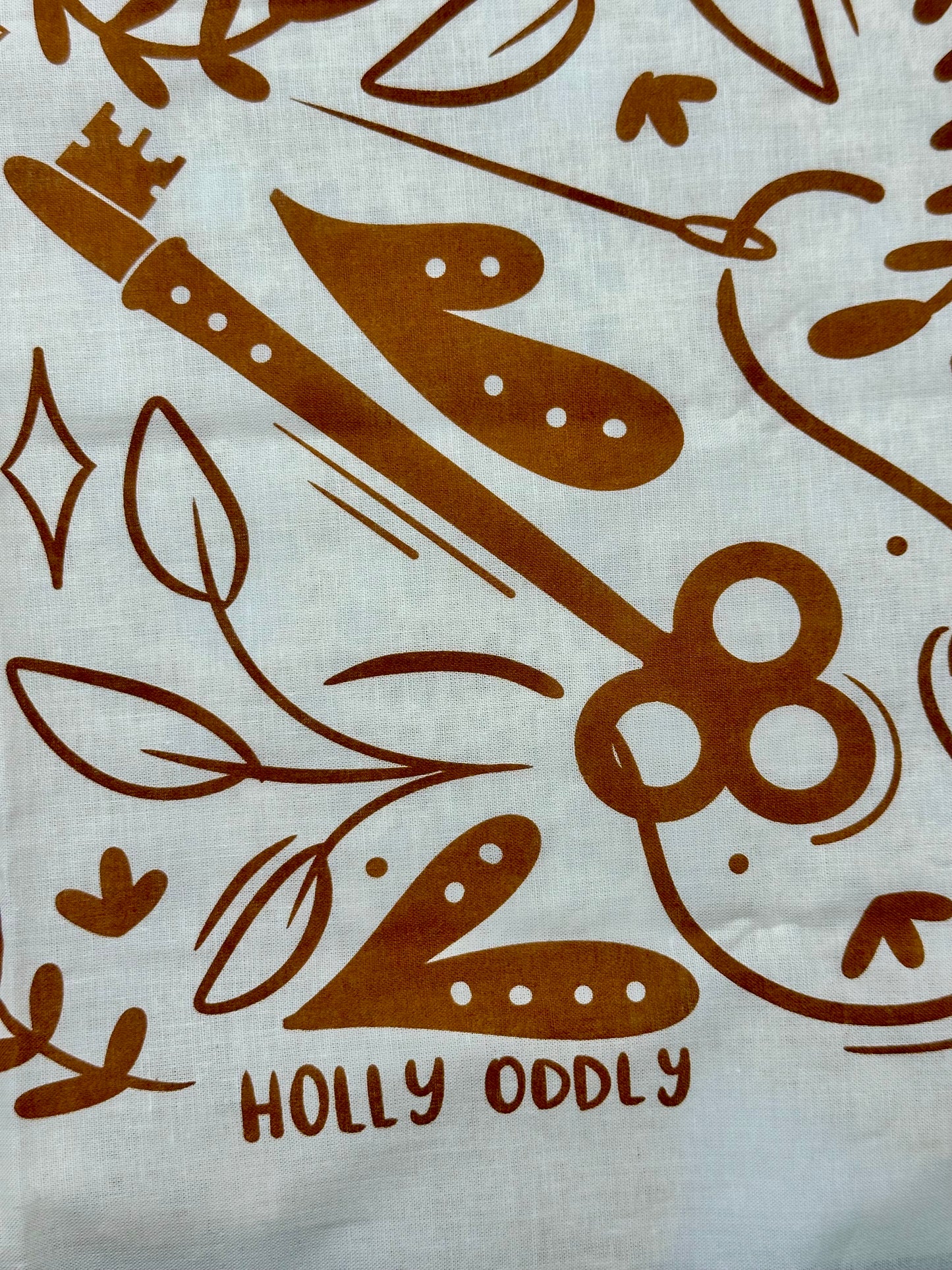 Tarot Cloth Cotton Bandana by artist Holly Oddly