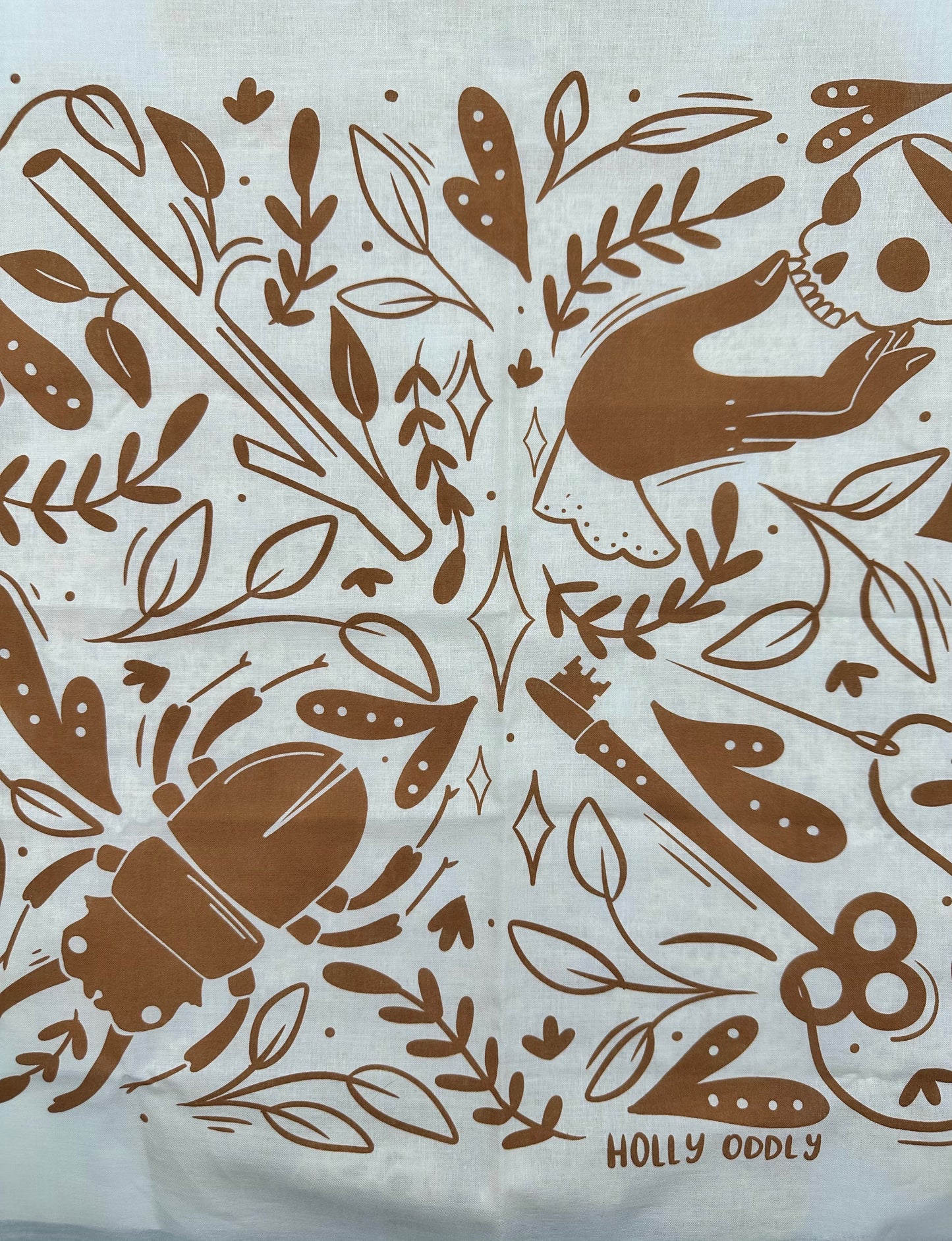 Tarot Cloth Cotton Bandana by artist Holly Oddly