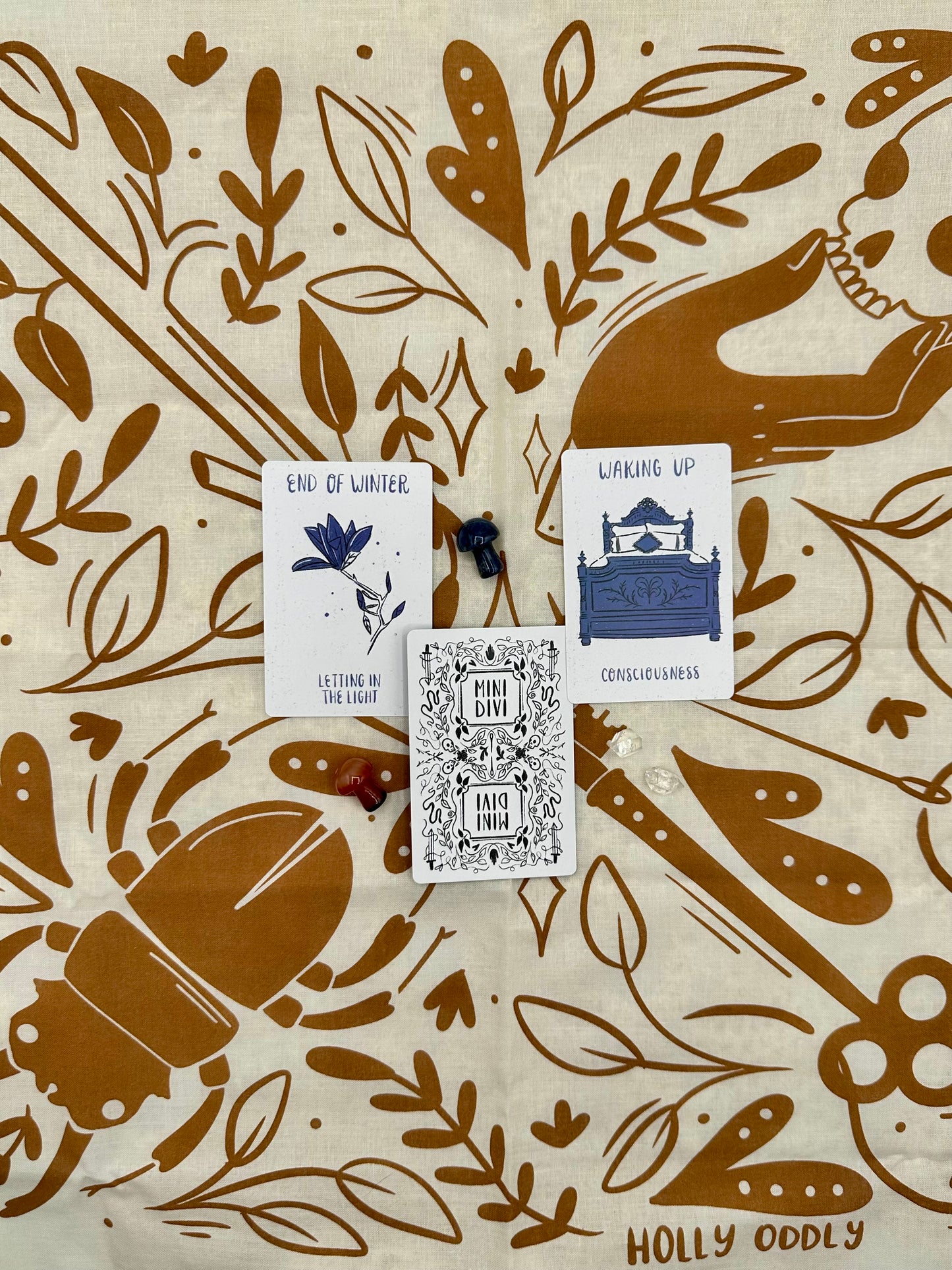 Tarot Cloth Cotton Bandana by artist Holly Oddly