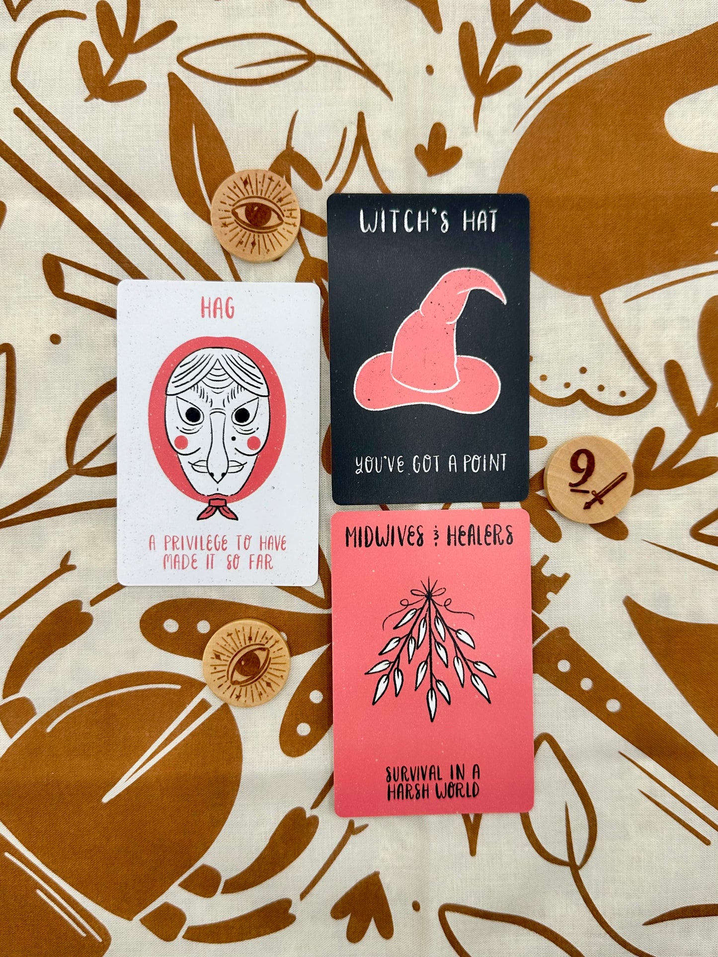 Tarot Cloth Cotton Bandana by artist Holly Oddly